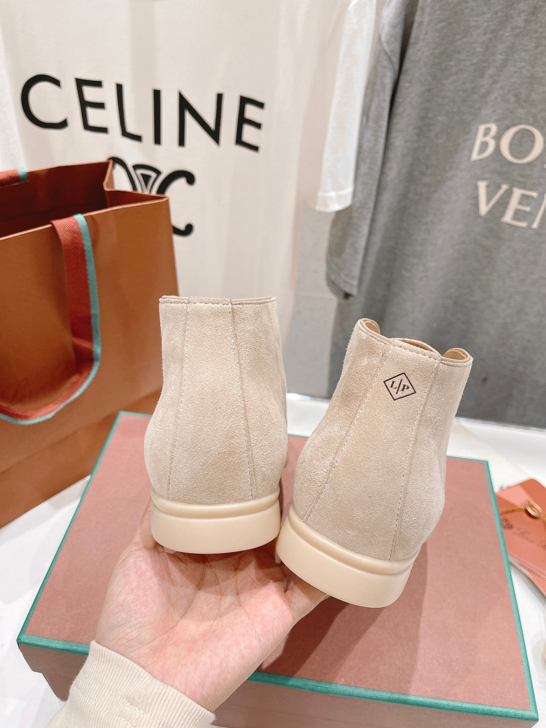 LP HIGH TOP OPEN WALK LOAFERS BEIGE SUEDE