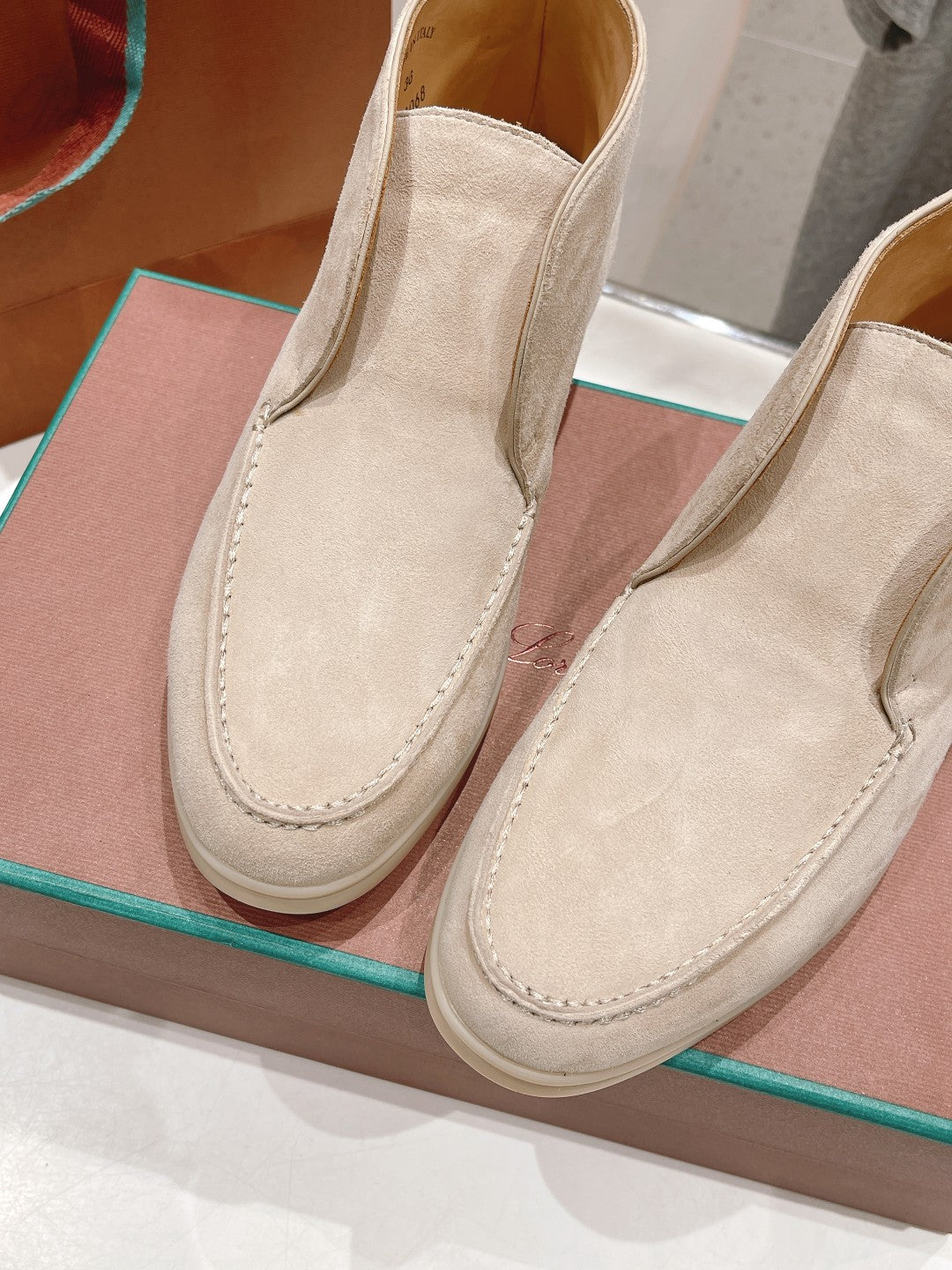 LP HIGH TOP OPEN WALK LOAFERS BEIGE SUEDE