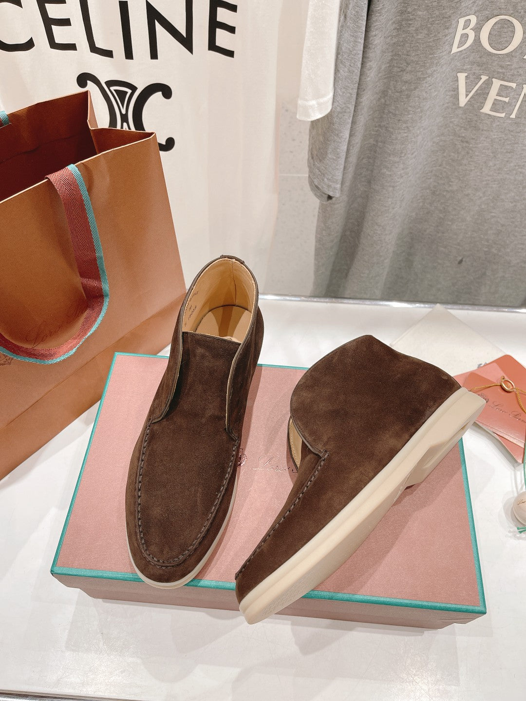 LP HIGH TOP OPEN WALK LOAFERS BROWN SUEDE