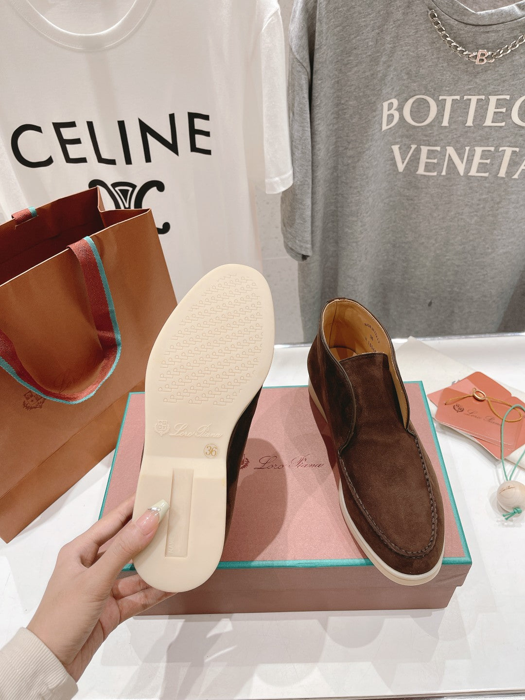 LP HIGH TOP OPEN WALK LOAFERS BROWN SUEDE