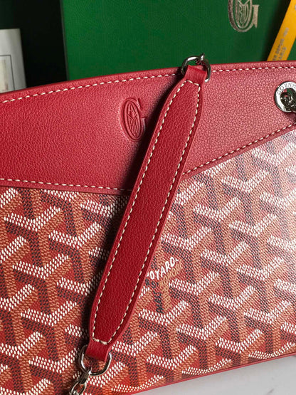 ROUETTE STRUCTURÉ MINI BAG 21 IN CLASSIC RED GOYARDINE CANVAS AND CALFSKIN