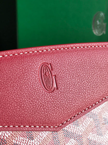 ROUETTE STRUCTURÉ MINI BAG 21 IN CLASSIC RED GOYARDINE CANVAS AND CALFSKIN