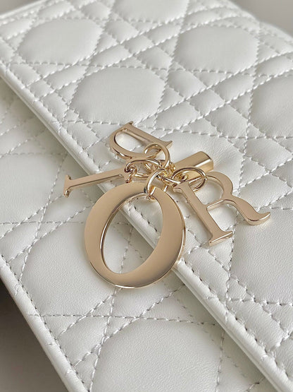 MISS LADY 24 LARGE BAG IN WHITE LAMBSKIN