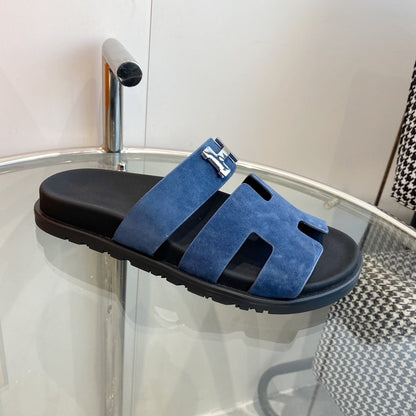 Chypre Sandal Blue Suede