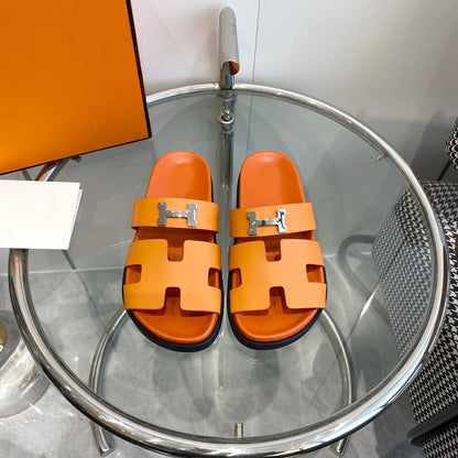 Chypre Sandal Orange Leather