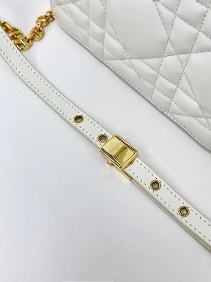 CARO BOX 19 IN WHITE CALFSKIN