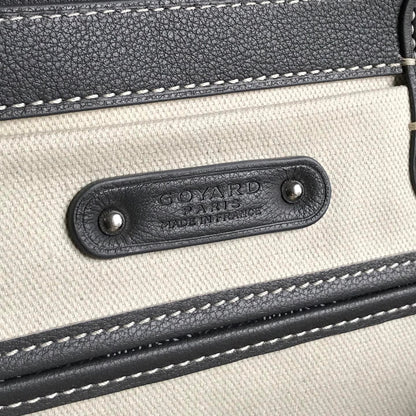 SAIGON SOUPLE BAG 34 IN GREY GOYARDINE CANVAS AND CALFSKIN