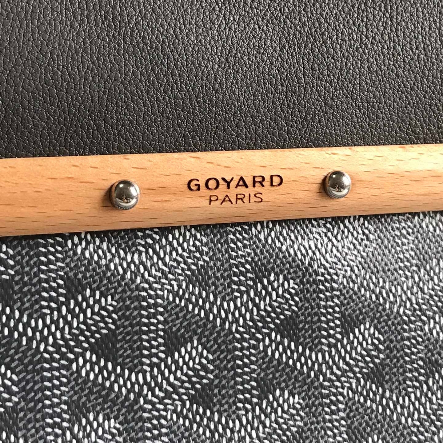 SAIGON SOUPLE BAG 34 IN GREY GOYARDINE CANVAS AND CALFSKIN