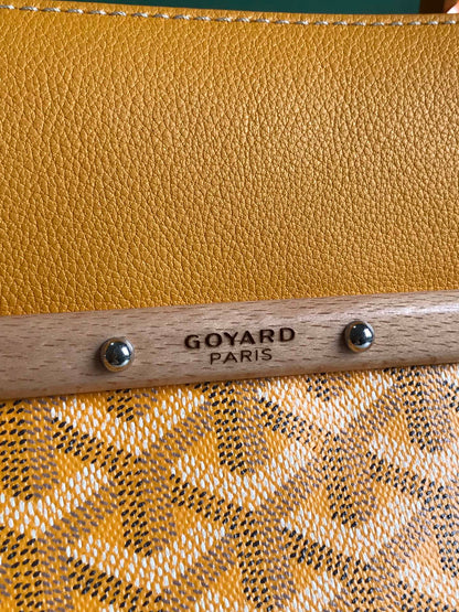 SAIGON SOUPLE BAG 34 IN YELLOW GOYARDINE CANVAS AND CALFSKIN