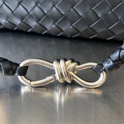 BV MEDIUM ANDIAMO 32CM BLACK LAMBSKIN