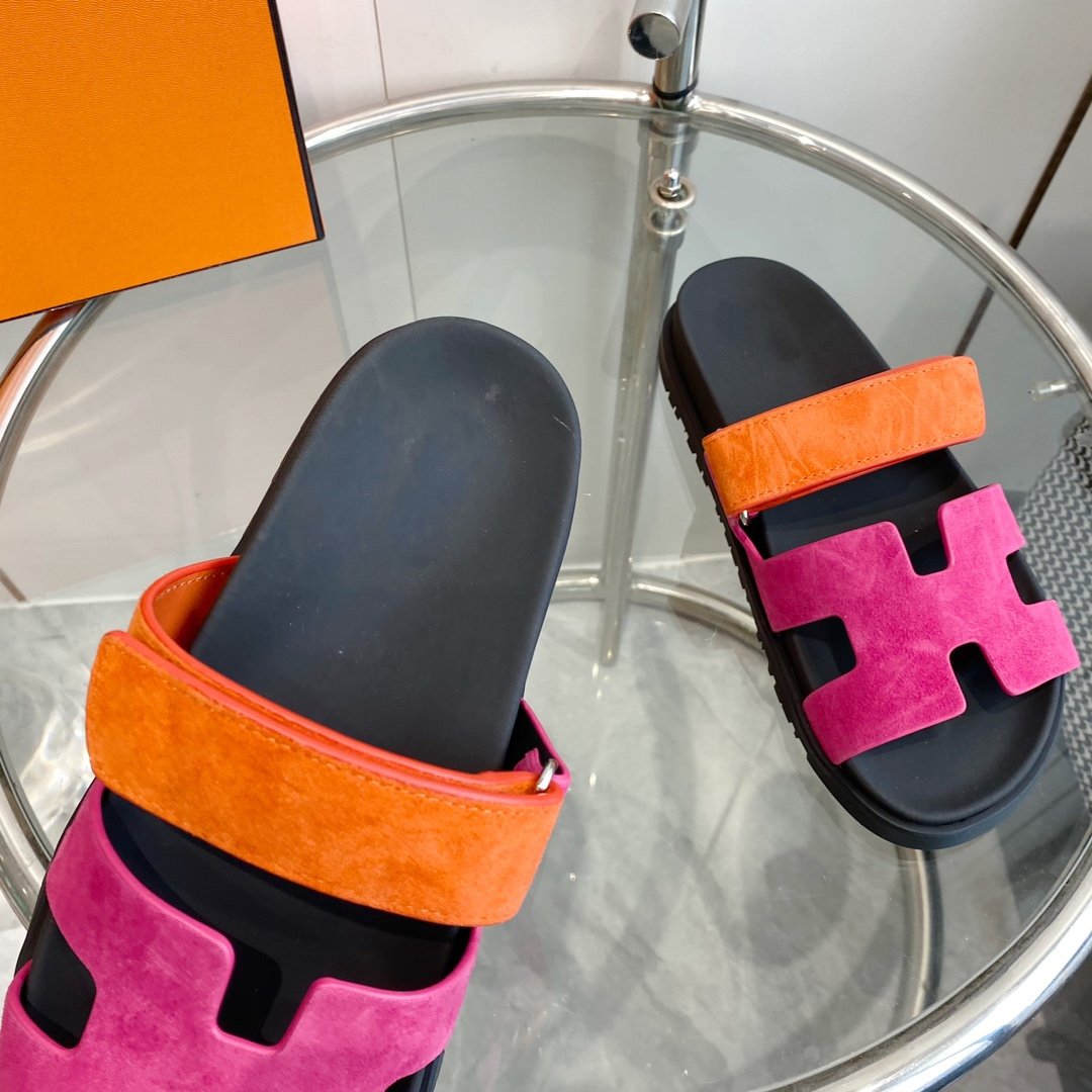 Chypre Sandal Rose Chapas / Orange Suede