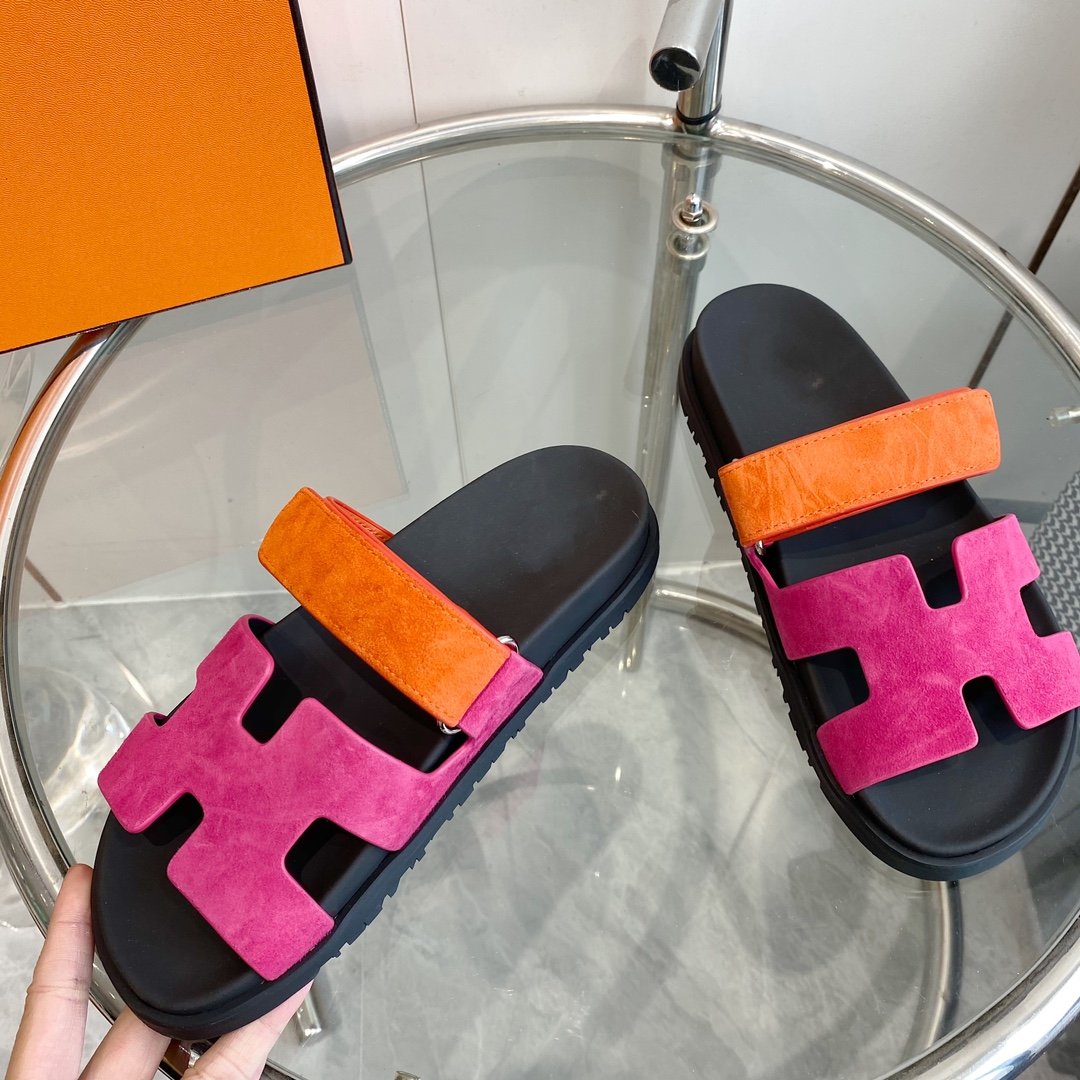 Chypre Sandal Rose Chapas / Orange Suede