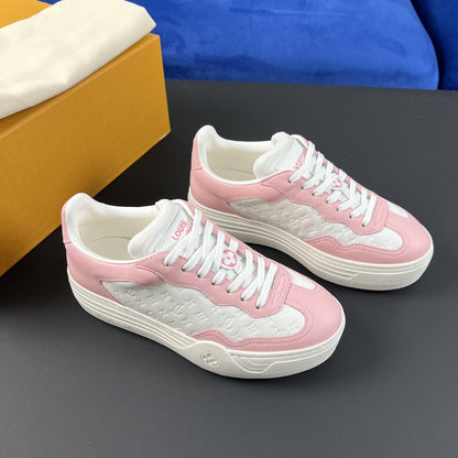 LV GROOVY SNEAKER PINK WHITE