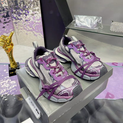 3XL SNEAKER IN PURPLE MIX GRAY MESH AND POLYURETHANE