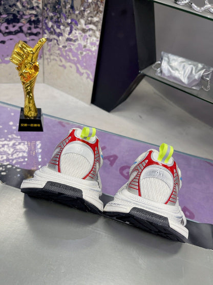 3XL SNEAKER IN WHITE PINK GRAY BLUE MESH AND POLYURETHANE