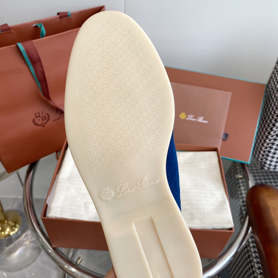 LP CHARMS WALK BABOUCHE LOAFERS NAVY SUEDE