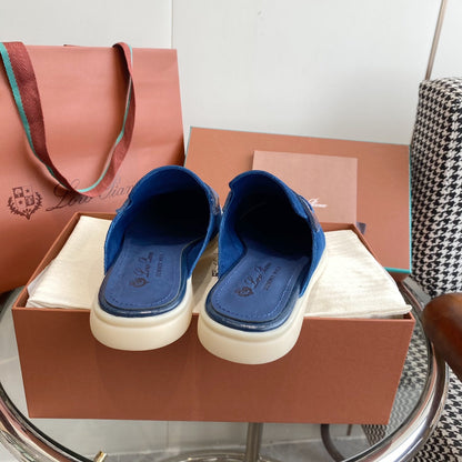 LP CHARMS WALK BABOUCHE LOAFERS NAVY SUEDE