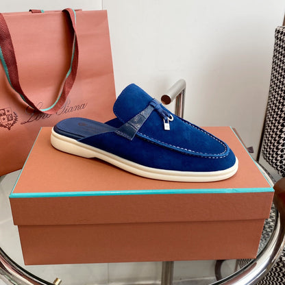 LP CHARMS WALK BABOUCHE LOAFERS NAVY SUEDE