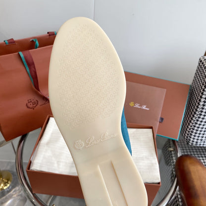 LP CHARMS WALK BABOUCHE LOAFERS OCEAN SUEDE