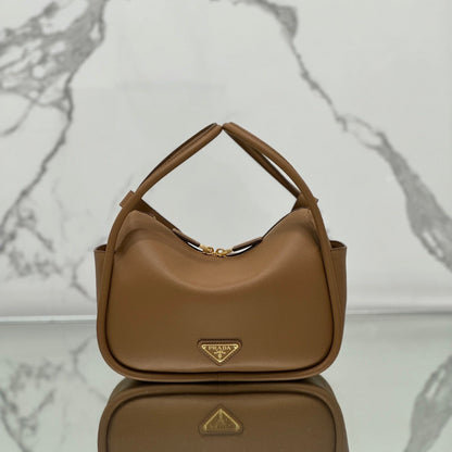 DARLING HANDBAG 25 IN RUSSET BROWN SOFT GRAIN LAMBSKIN