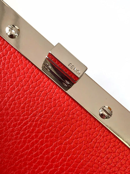 Peekaboo ISeeU Petite 20 Bag Red Leather Shw