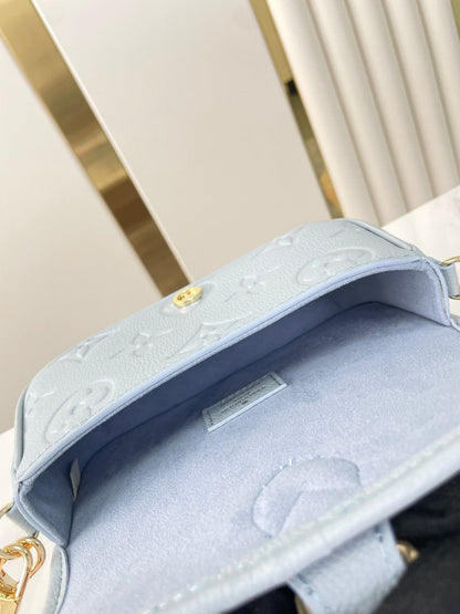 NANO DIANE 19 IN BEAU BLUE MONOGRAM EMPREINTE LEATHER