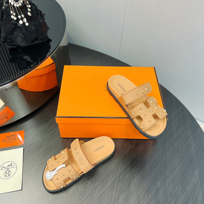CHYPRE SANDAL LIGHT ORANGE CALFSKIN SPECIAL