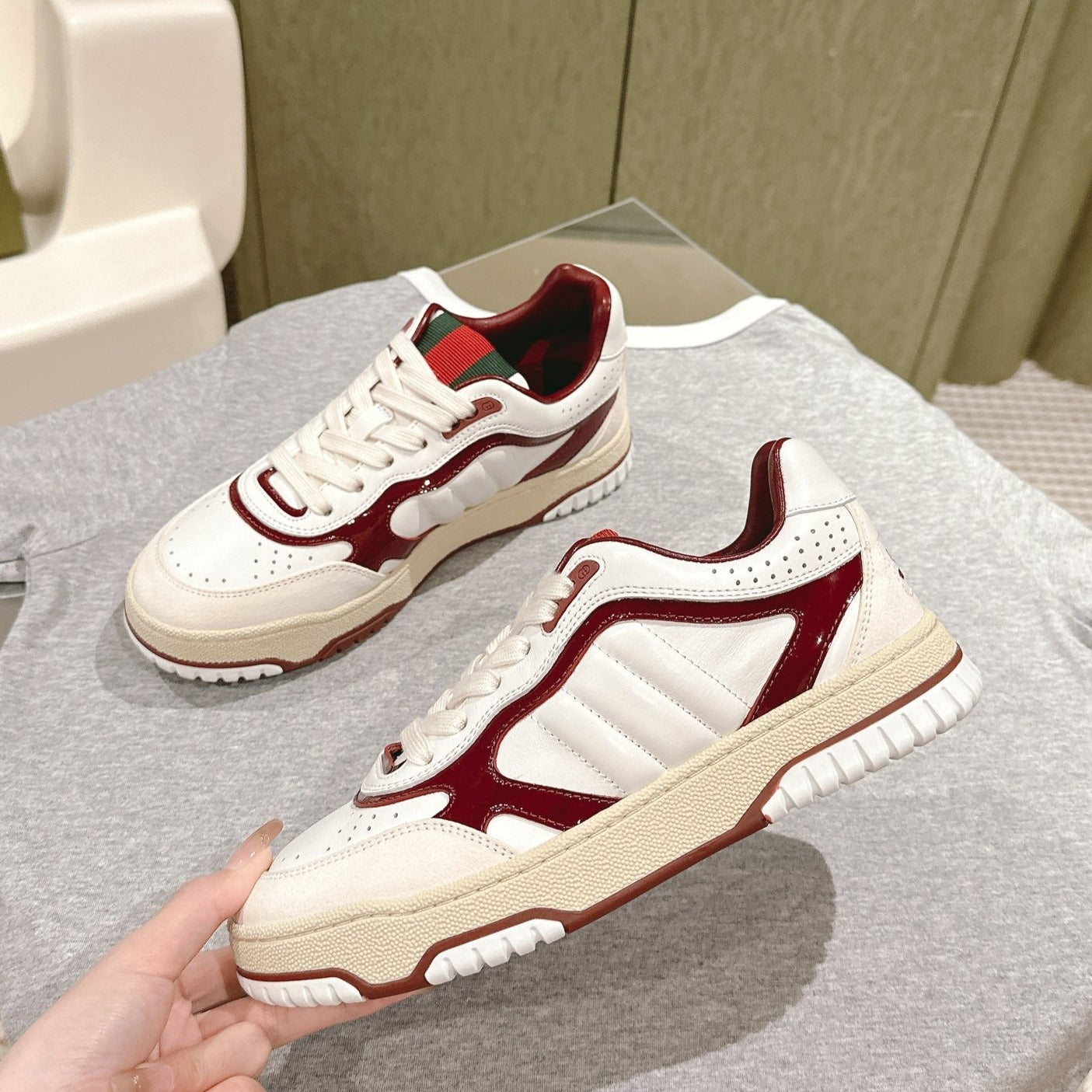 GG Retro sneakers WHite Red