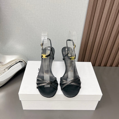 CUIR TRIOMPHE SANDAL IN LAMBSKIN BLACK