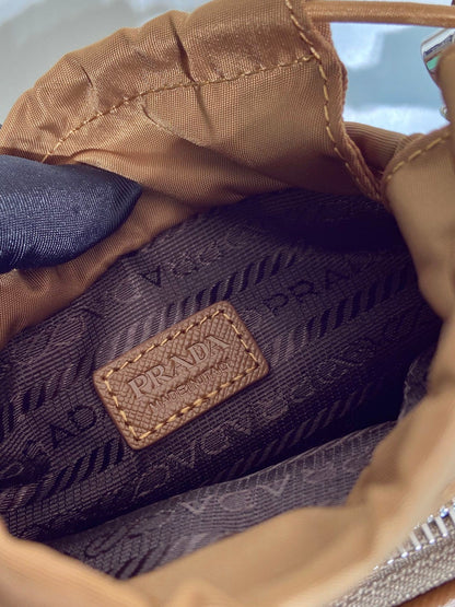 PHONE BAG 18 IN SEPIA BROWN RE-NYLON