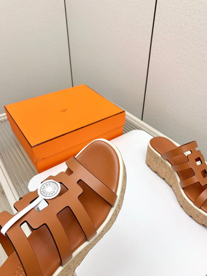 ISABELLA 30 SANDAL IN BRONZE BROWN CALFSKIN