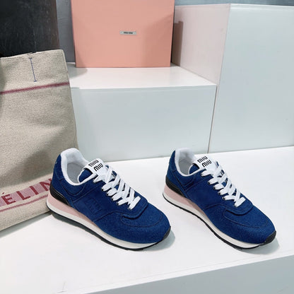 Azure Color Sneakers Canvas