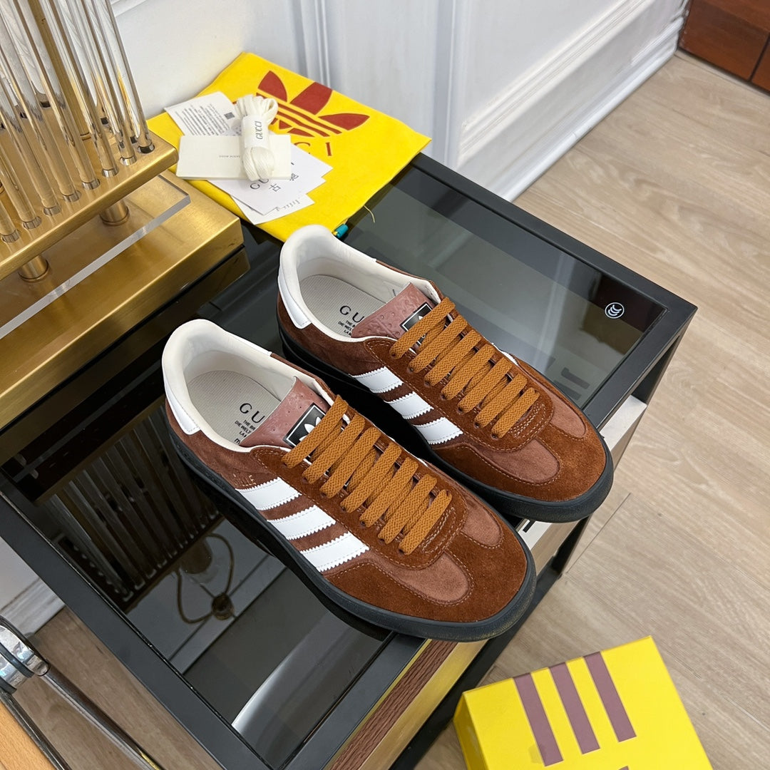 GG & ADIDAS GAZELLE SNEAKER BROWN VELVET