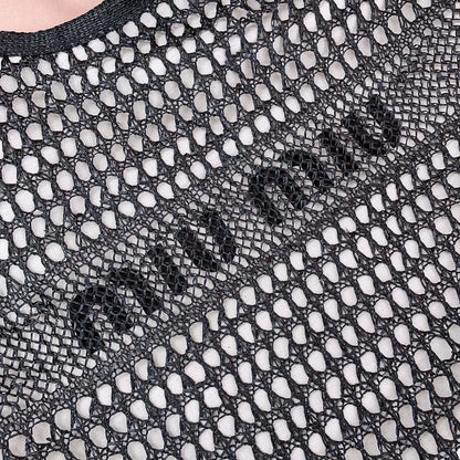 IVY TOTE BAG 40 IN BLACK MIX WHITE MESH