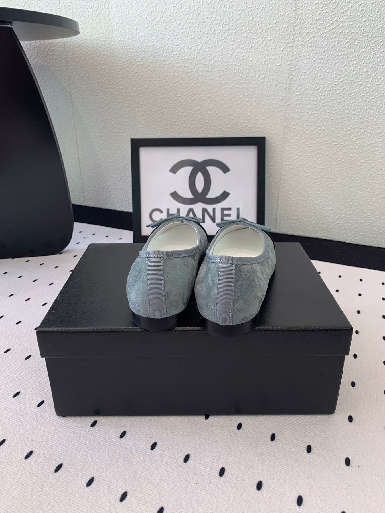 BALLET FLAT ICEBERG BLUE MIX BLACK VELVET