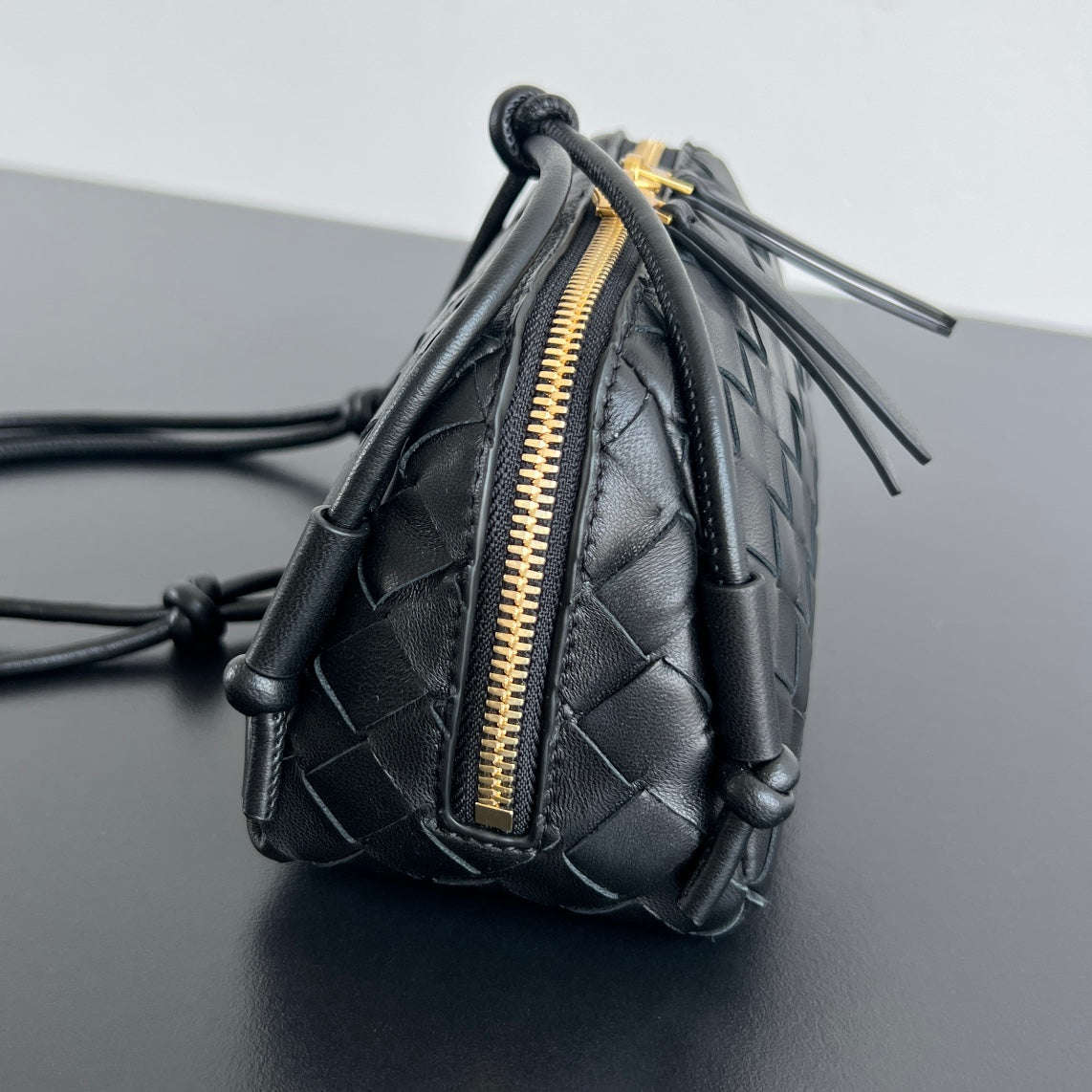 CONCERT POUCH 18 IN BLACK LAMBSKIN