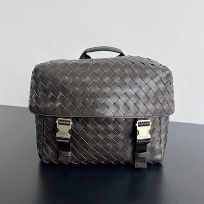 POSTINO BAG 30 IN HICKORY BROWN CALFSKIN