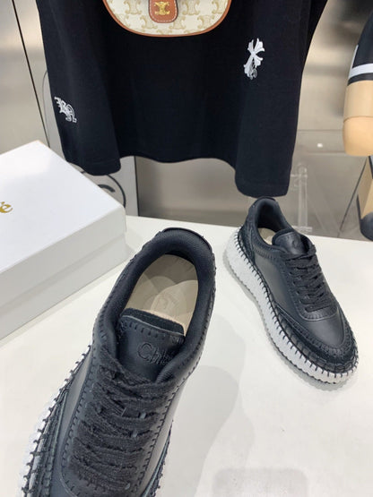 NAMA SNEAKER 5 CM IN BLACK CALFSKIN