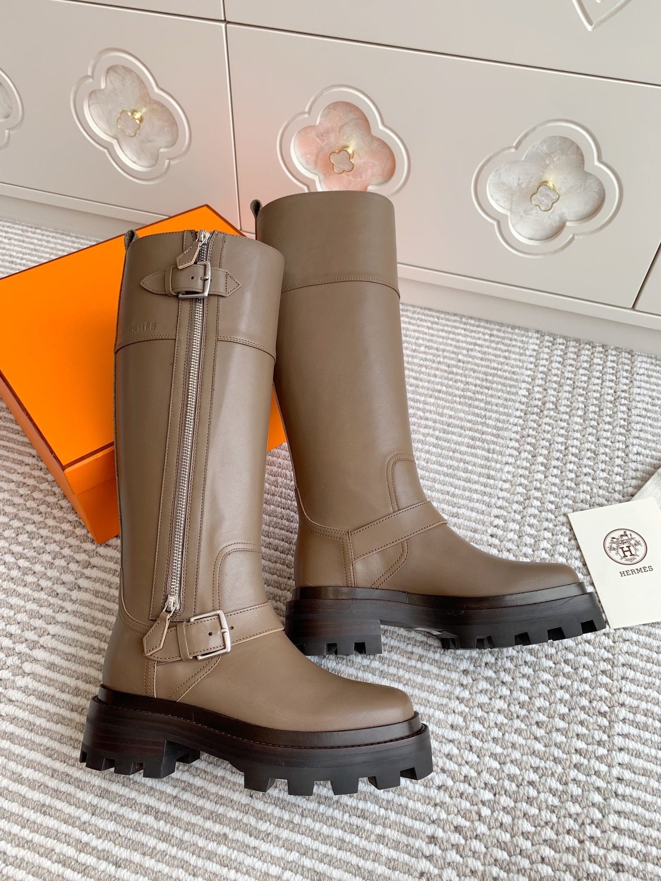 JAIME BOOT IN CEDAR BROWN CALFSKIN