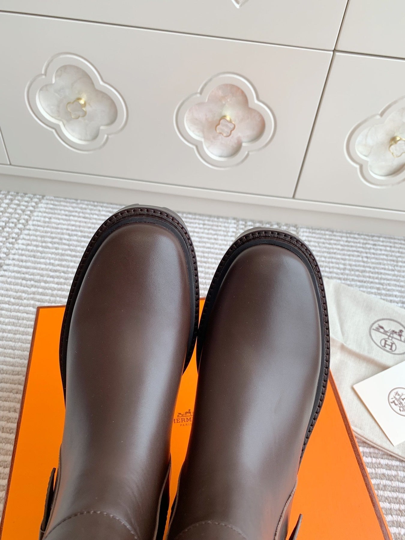 JAIME ANKLE BOOT IN CHOCOLATE BROWN CALFSKIN