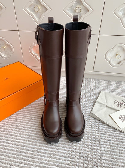 JAIME BOOT IN CHOCOLATE BROWN CALFSKIN