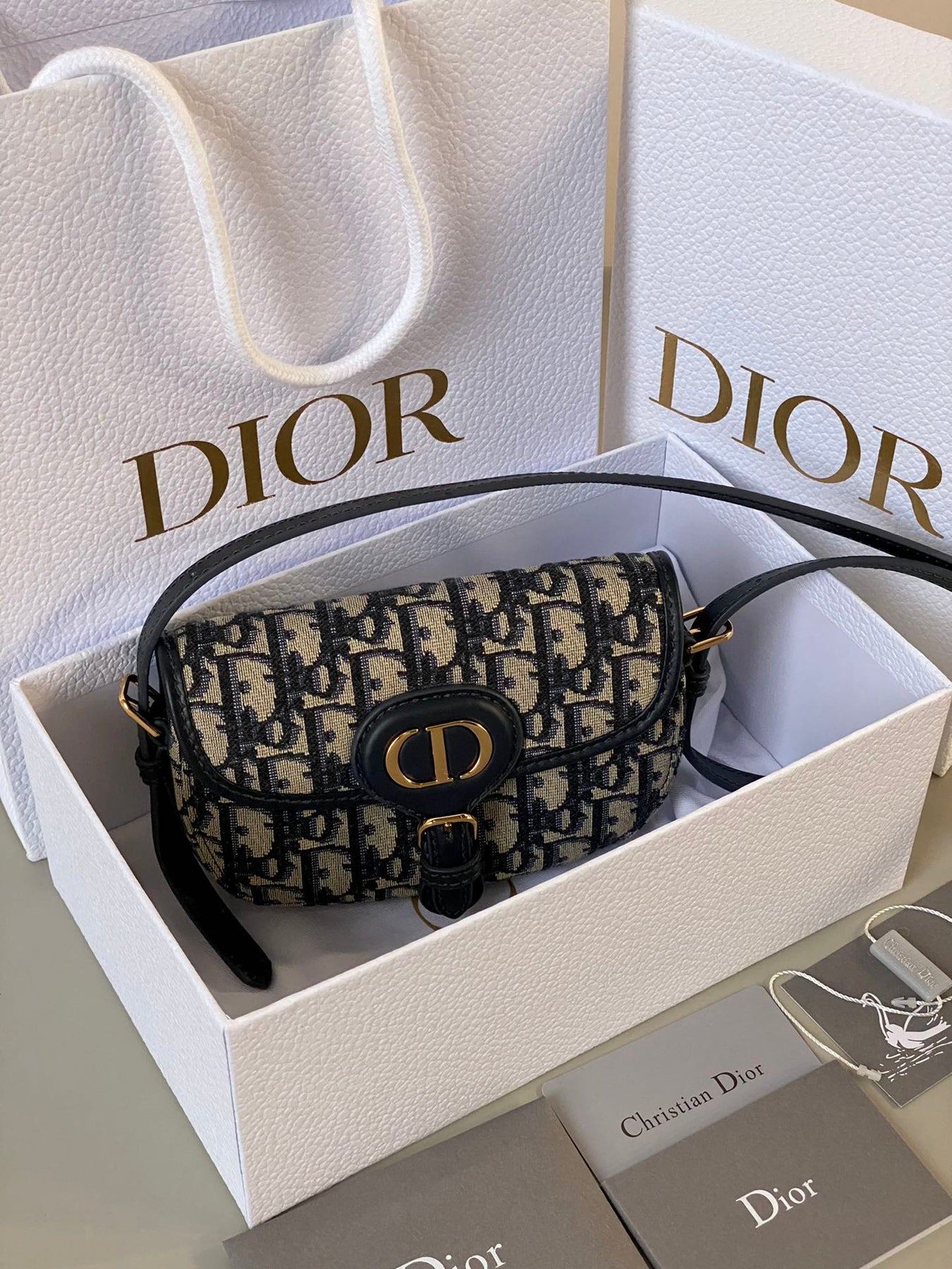 BOBBY EAST-WEST BAG 17 IN BLACK OBLIQUE JACQUARD