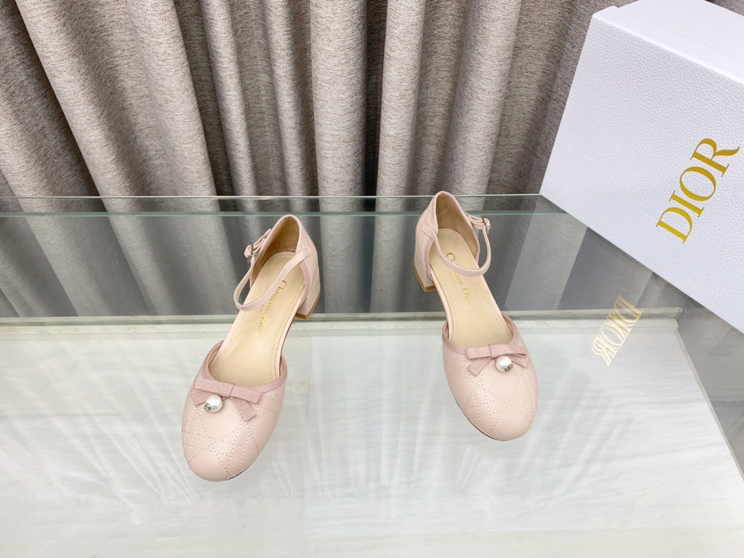PEARL MARY JANE PUMP IN LIGHT PINK LAMBSKIN 30 MM