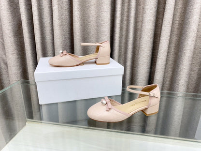 PEARL MARY JANE PUMP IN LIGHT PINK LAMBSKIN 30 MM