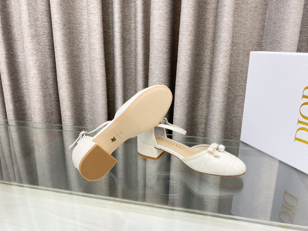 PEARL MARY JANE PUMP IN WHITE LAMBSKIN 30 MM