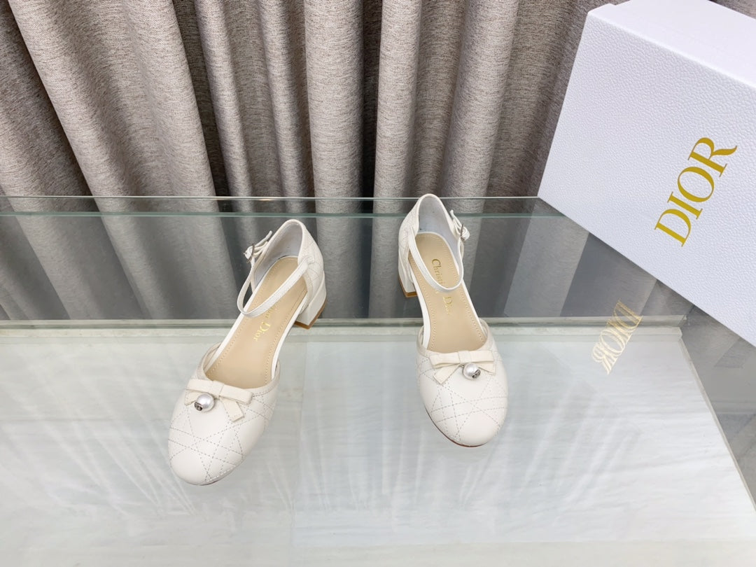 PEARL MARY JANE PUMP IN WHITE LAMBSKIN 30 MM