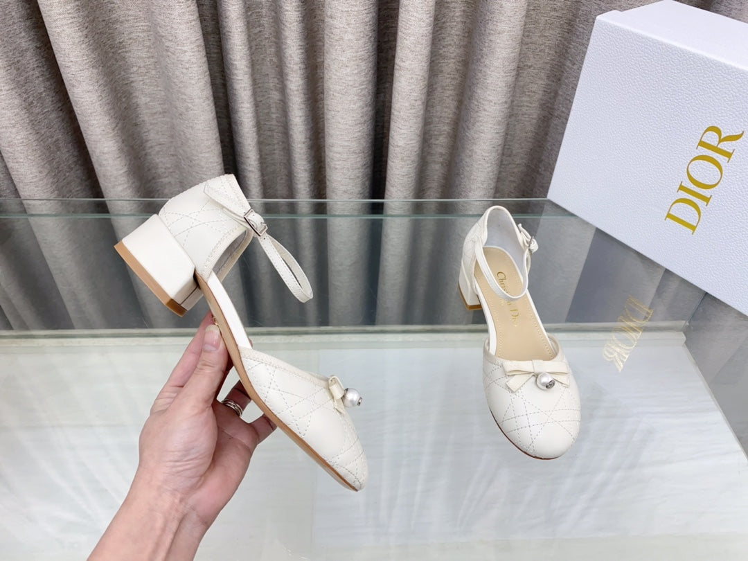 PEARL MARY JANE PUMP IN WHITE LAMBSKIN 30 MM