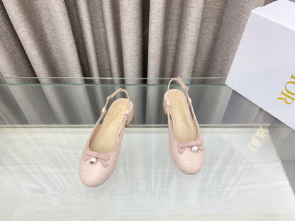 PEARL MARY JANE SLINGBACKS IN LIGHT PINK LAMBSKIN 30 MM