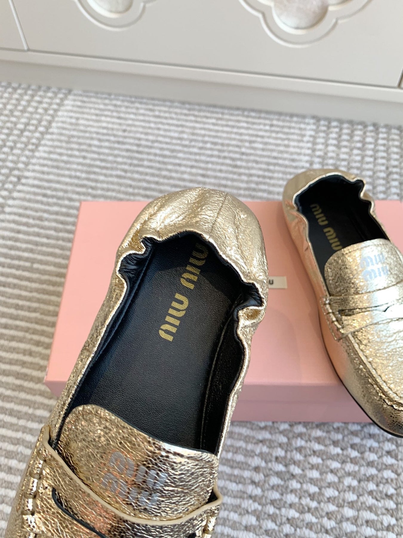 NAPPA LOAFERS IN GOLD METALLIC LAMBSKIN