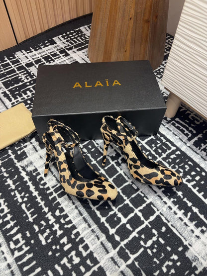 CRYSLEOPARD SLINGBACK HEEL IN PONY HAIR